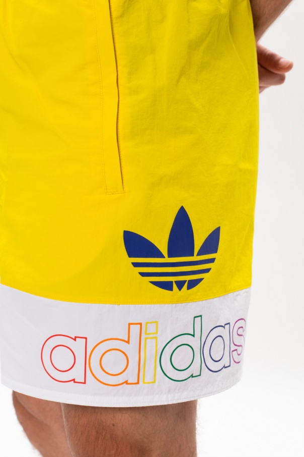 adidas originals yellow shorts